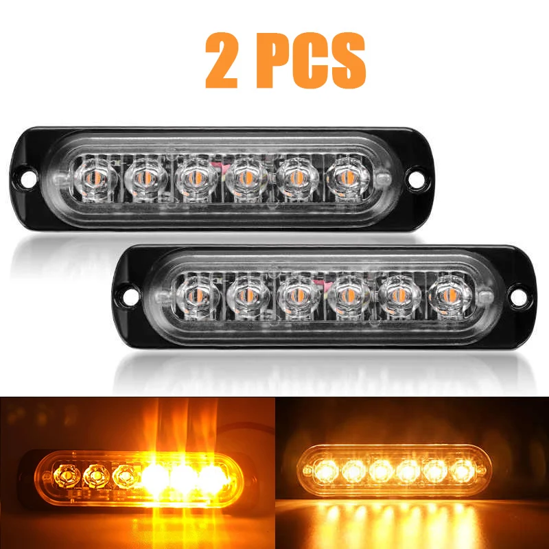 

светодиодный стробоскоп Мигающая решетка Автомобильный аварийный свет 6LED WARN LIGHT полицейские фонари для автомобиля TRUCK стробоскоп светодиодный светильник 12 В 24 В
