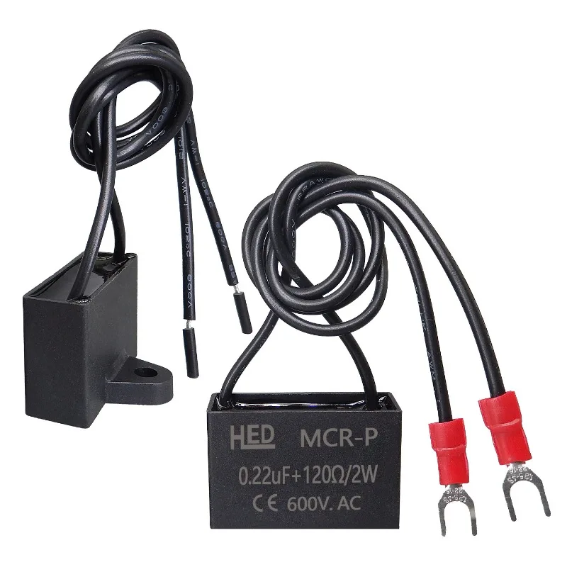 RC Arc Extinguisher 0.22UF 120R 2W 600V Anti-interference Surge Suppressor RC Absorption Spark Cancellation