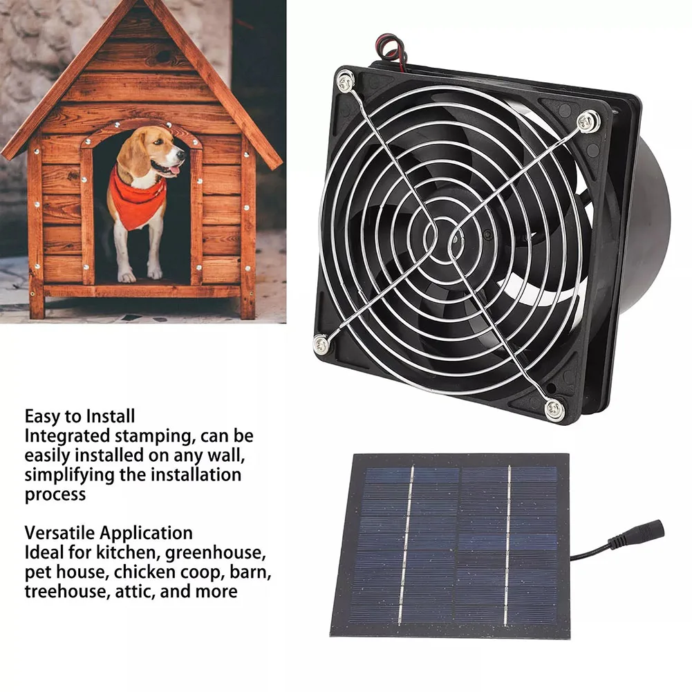 50W Solar Powered Exhaust Fan with Efficient Solar Panel for Enhanced Ventilation in Greenhouses Attics and More