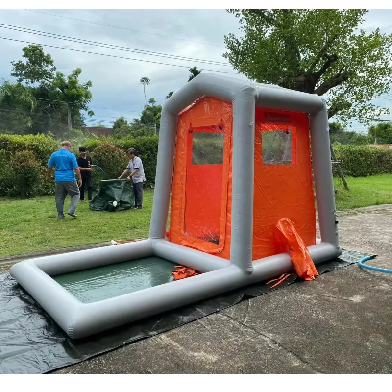 

2025 Factory CE ROHS ISO Portable 8m2 Inflatable Disinfection Cabin Ducha Descontaminacion Air Frame Tent Dekontamination Zelt