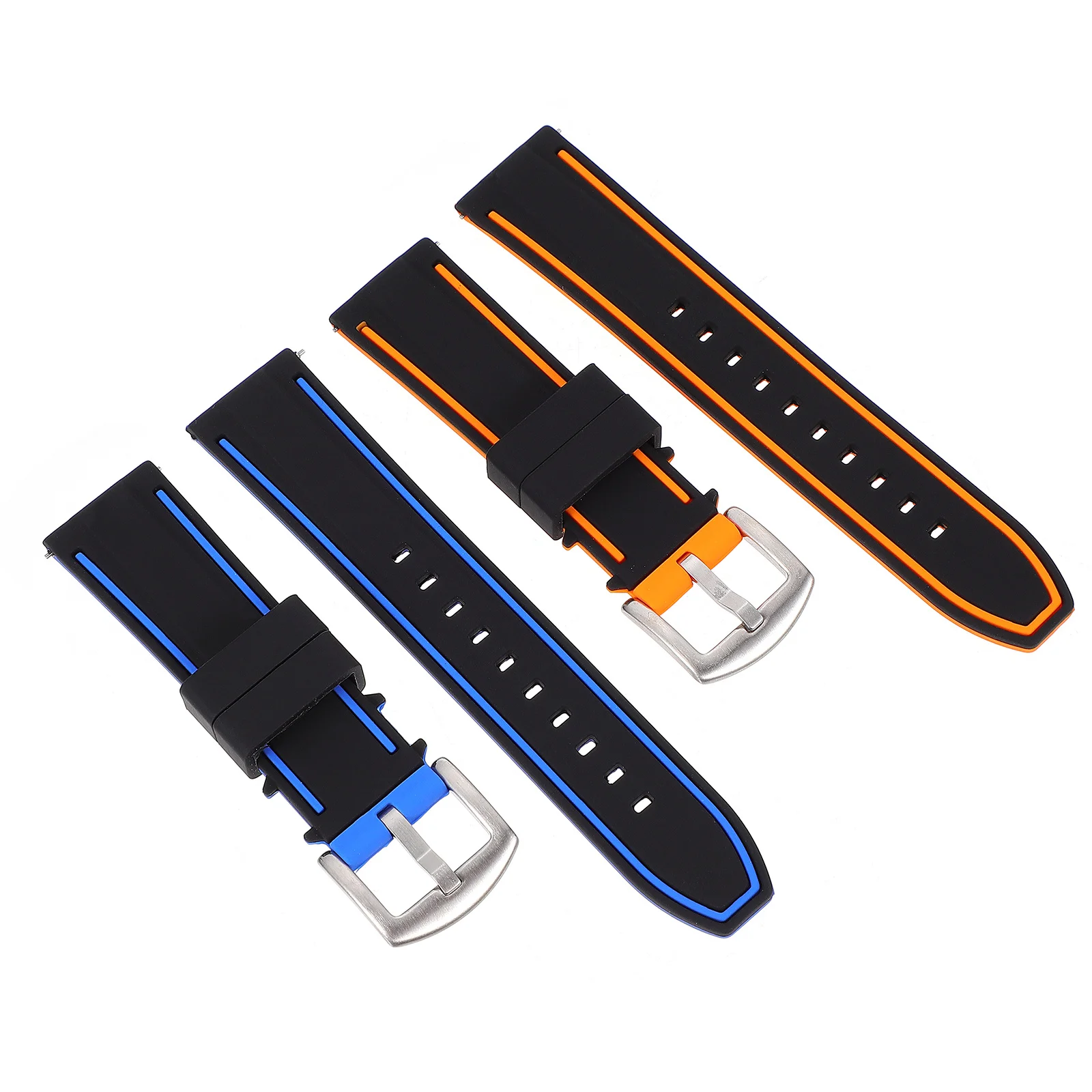 

2Pcs Silicone Smart Watch Bands Quick Release Durable Universal Replacement Wristbands Lightweight Adjustable for Sports Daily