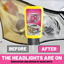 Car Headlight Repair and Polishing Kit - Clay Base to Remove Fine Scratches, Long-lasting Protection for Car Lights, Instant