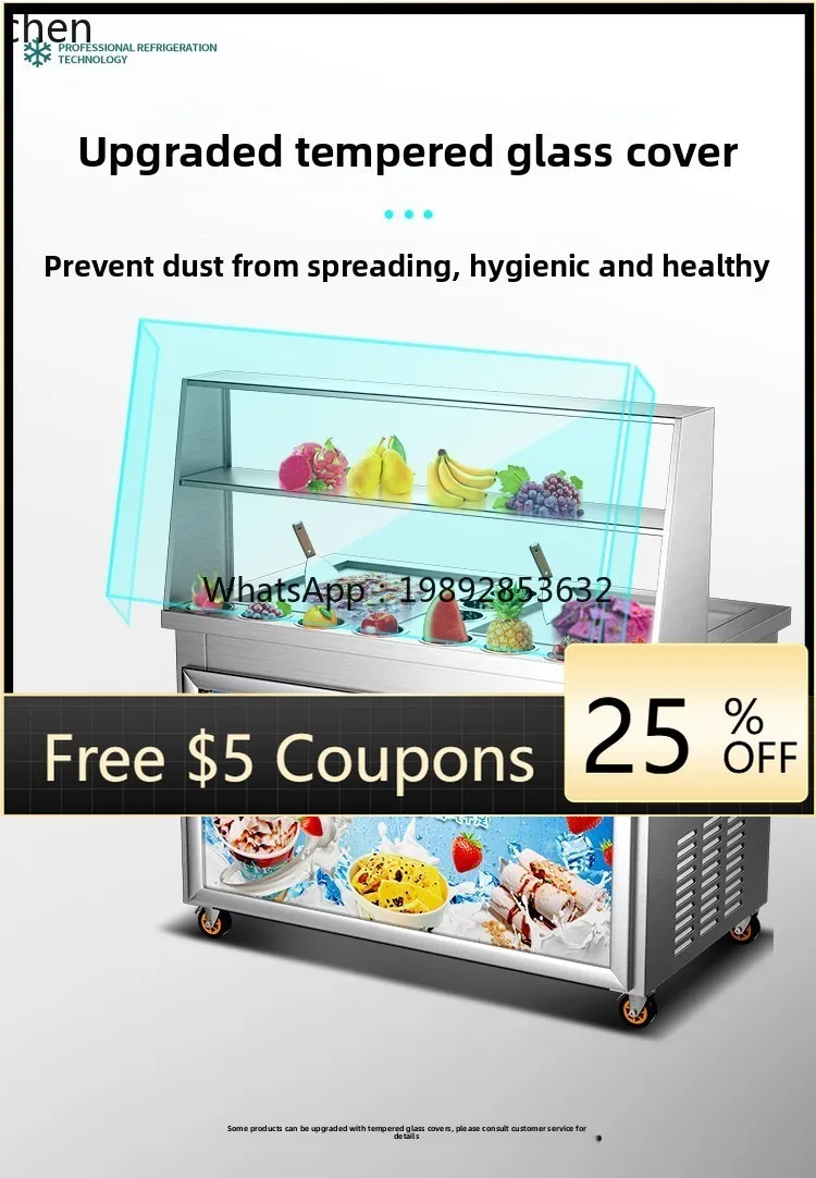 

Thick-cut Fried Yogurt Machine Commercial Fried Ice Machine Fully Automatic Yogurt Block