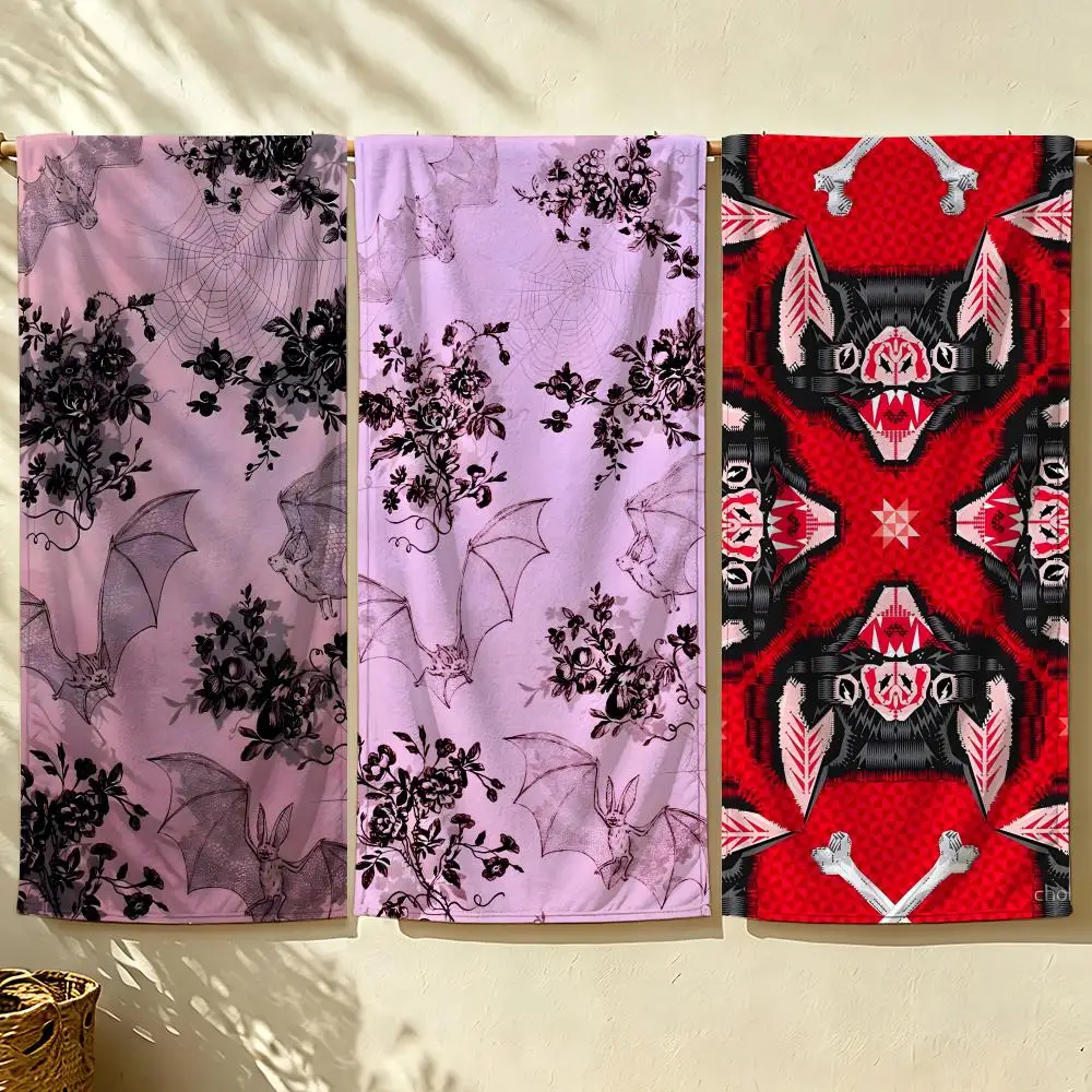 Art G-Gothic B-Bat Towel Beach Towel, Quick Drying Absorbent Bath Towel for Swim, Gym, Camping, Outdoor Hot