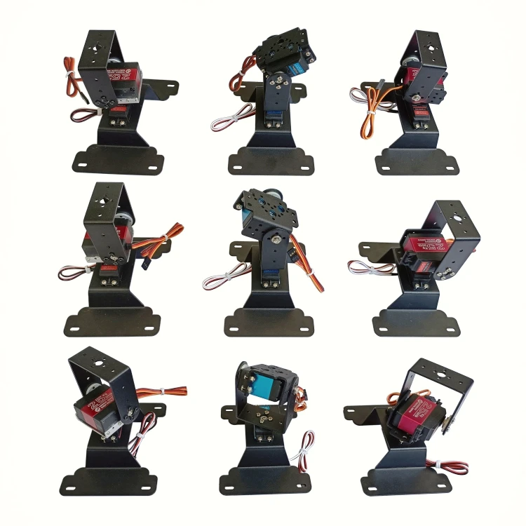 2 dof Roboterarm horizontale und vertikale kardanische Halterung DIY festes Zubehör geeignet für mg996 Lenkgetriebe programmier bares Kit – Detail 9