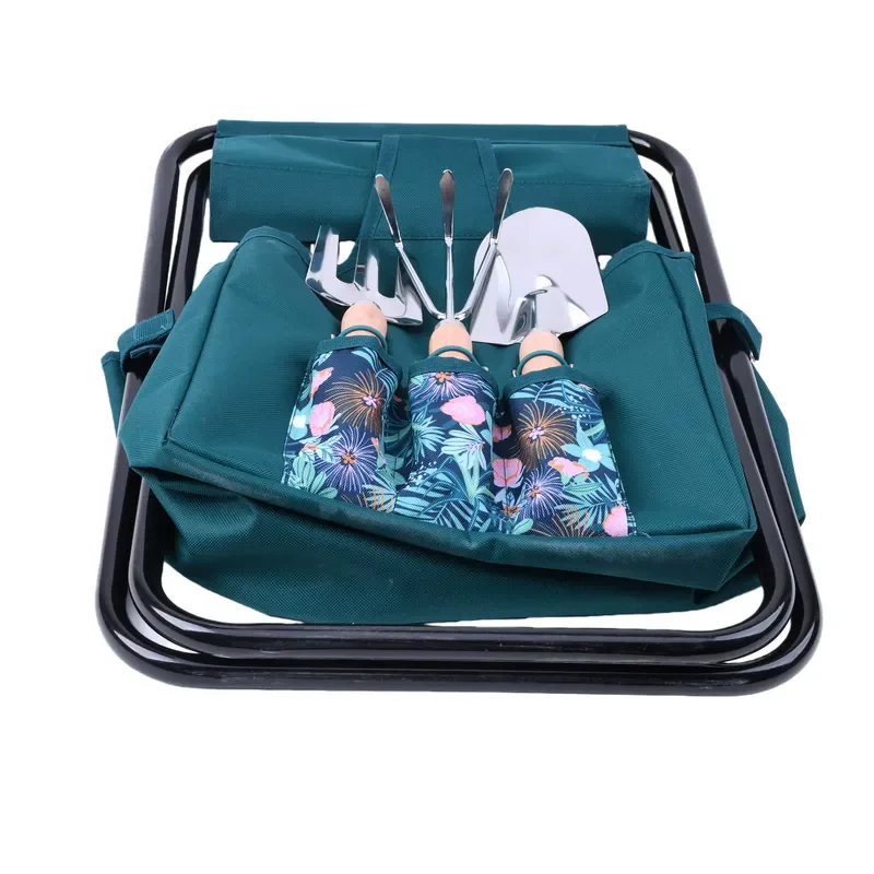 for JIALIANDA Garden Tools Bags 600D Polyester Waterproof Black 5/6 Piece Set for Cultivator and Disk Harrow