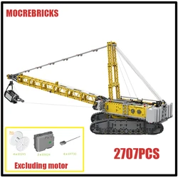 City Engineering Car Series Crawler Crane Truck Building Blocks Originality Model MOC With Motor Technology Children Toys Bricks