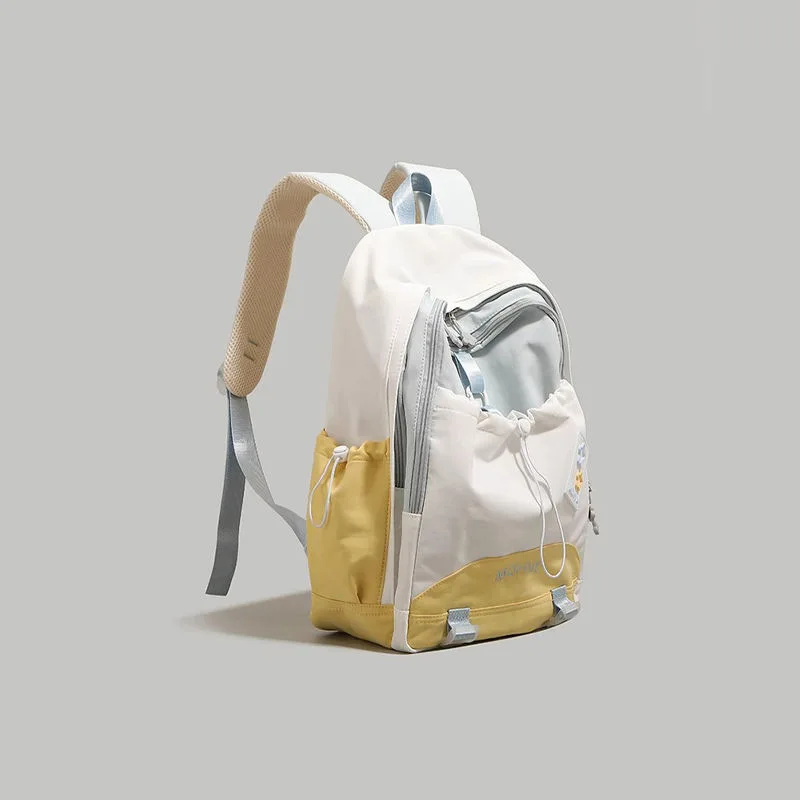 Ins teenage youth backpacks school woman large capacity college shool bags designer tricolor drawstring travel backpack