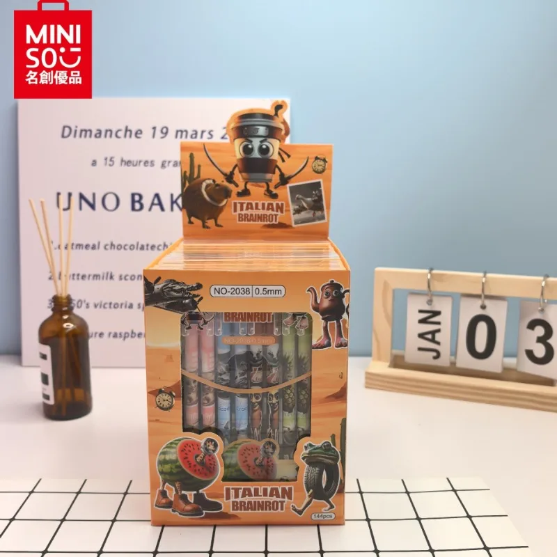 Tralalelo Tralala Cartoon Anime Penna neutra Studente nero Penna firma alta piuttosto carina Cancelleria per l'apprendimento dei bambini della scuola