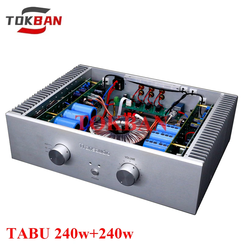 

Tokban TABU Power Amplifier 120w*2 High Power Class AB Amp Sanken C2922/A1216 42.6x Gain HIFI Amplifier Audio