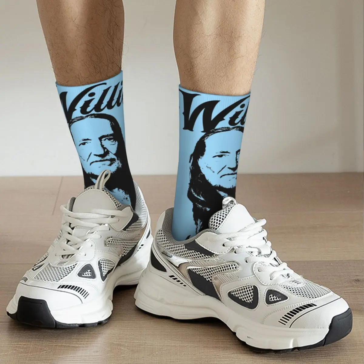 Hip Hop Frauen Socken cool Willie Nelson Country Musik Sänger Zubehör warme Grafik Socken die ganze Saison