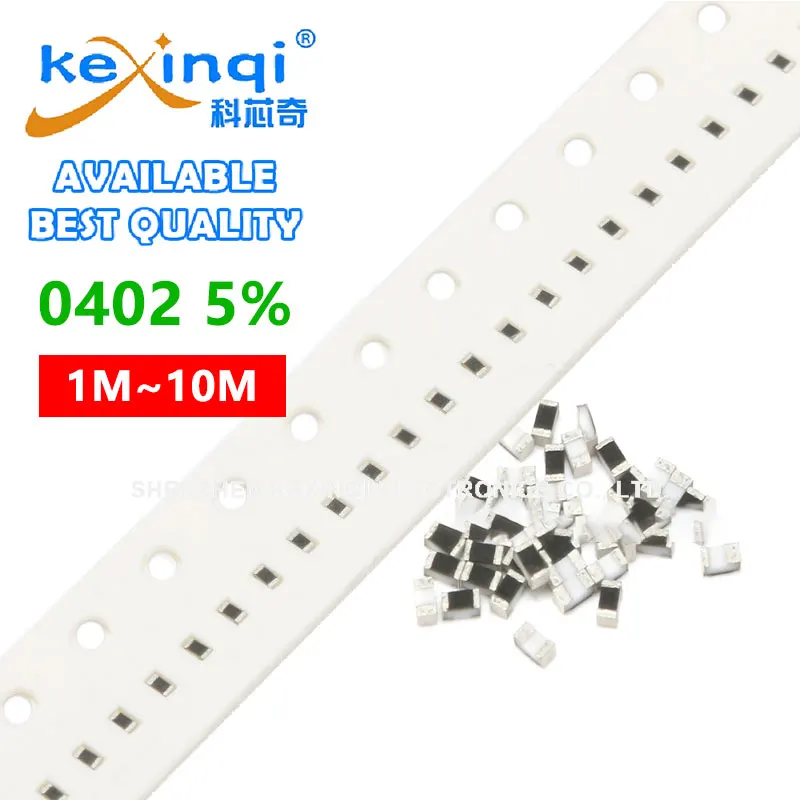 

200 шт./партия SMD 0402 резистор 5% 1/16 Вт Сопротивление 0R Ом 1 м-10 м 1 м 2,2 м 10 М 3,6 М 2,4 М 3,6 м 4,7 м 5,6 м