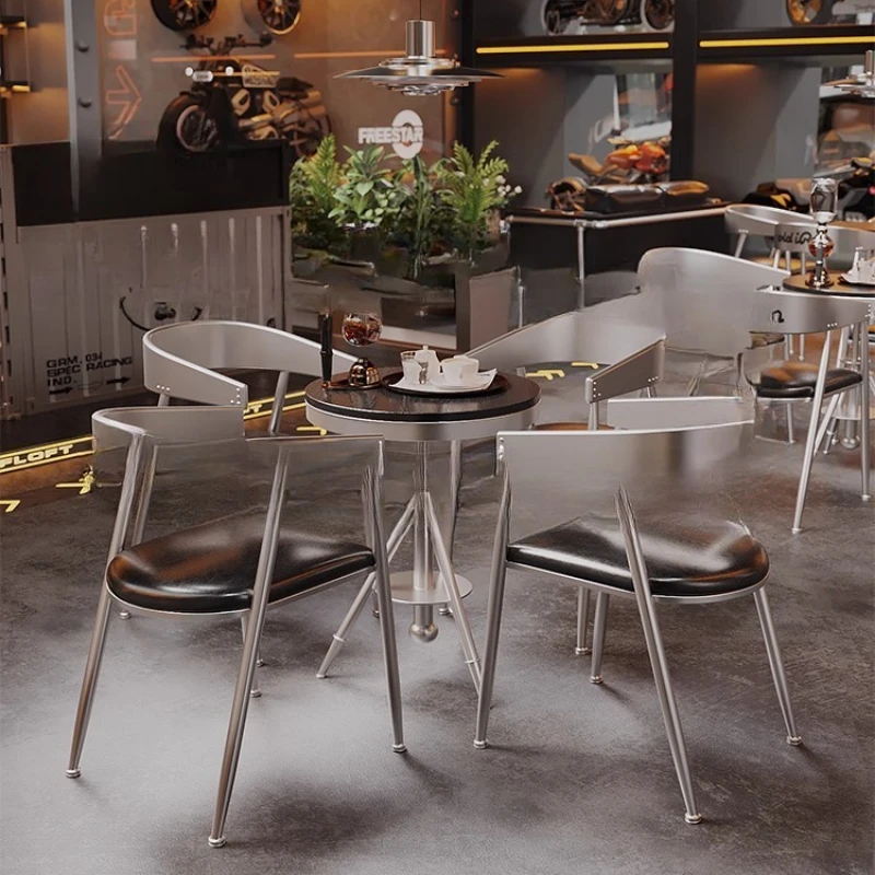 

style table and chair combination catering milk tea dessert shop cafe bar commercial wrought iron leisure table and chair