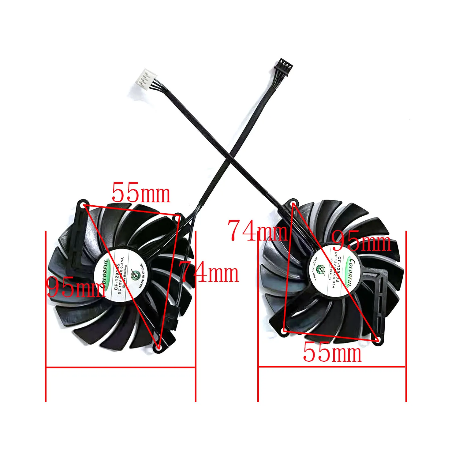 Nowy wentylator 85MM 4PIN CF-12910S RTX3060 3060TI GPU dla PNY GEFORCE RTX3060 3060TI VISO wentylator zamienny wyświetlacza — zdjęcie produktu 2