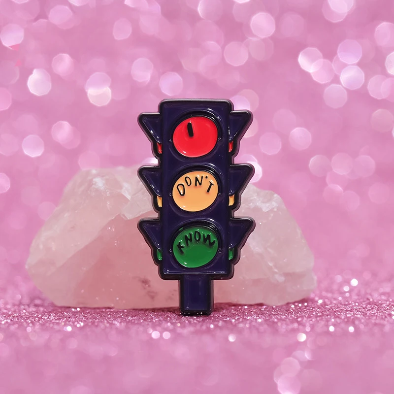 Creative Traffic Light Enamel Pins Custom Female Singer Song Lyrics Brooches Lapel Badges Jewelry Gift for fans Friends