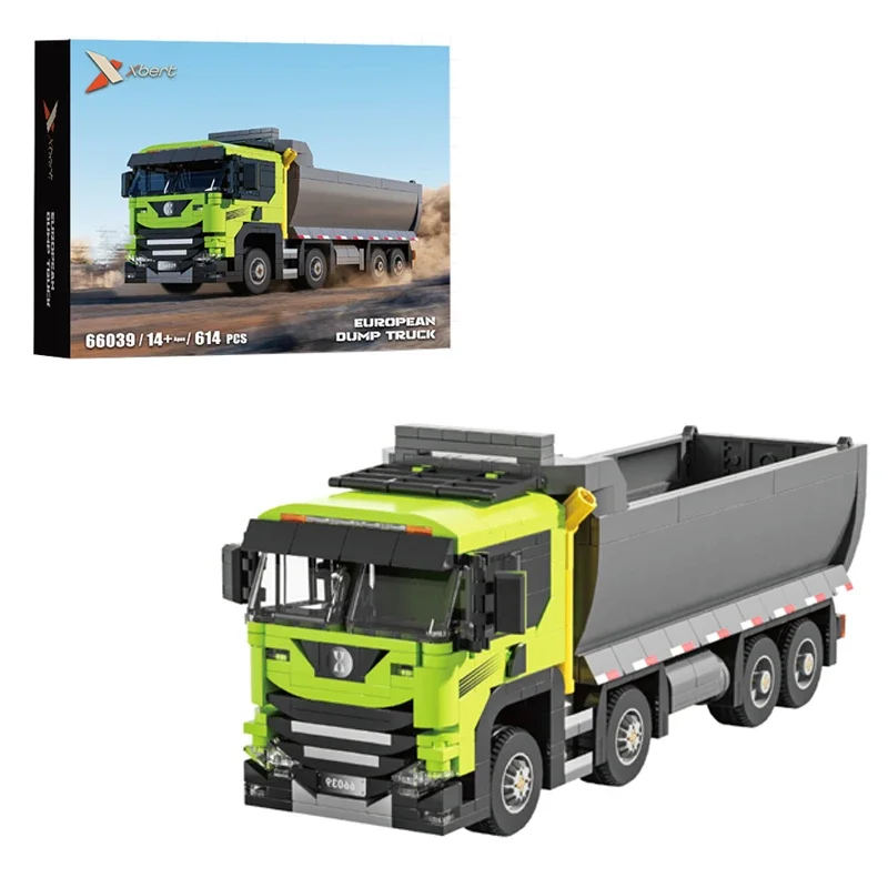614PCS Heavy Dump Truck Building Blocks Classic City Transport Vehicle Model Bricks Desktop Decoration Toys Kids Holiday Gifts