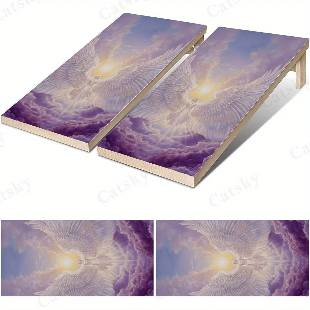 Winged Soul of Light Sticker,High Value! 2D Flat Vinyl Sandboard Decals - Budget-Friendly and High Value, Bubble-Free and Easy t