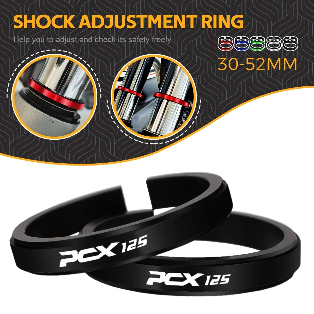 

FOR HONDA PCX125 PCX 125 ALL YEARS Motorcycle Adjustment Shock Absorber Auxiliary Rubber Ring CNC Accessories Fit 30MM-52MM