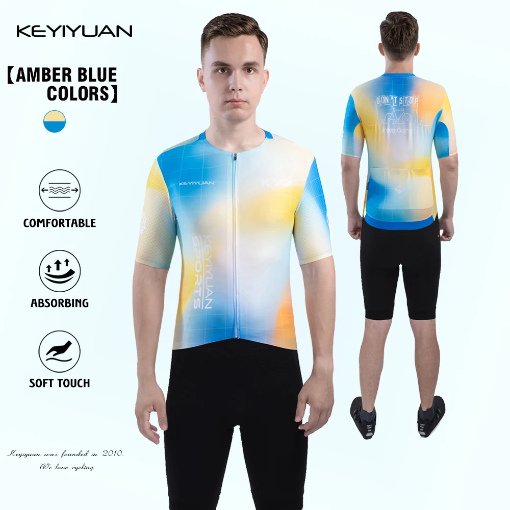 

KEYIYUAN новая летняя мужская одежда для личного клуба с короткими рукавами и спортивная одежда для шоссейного велоспорта
