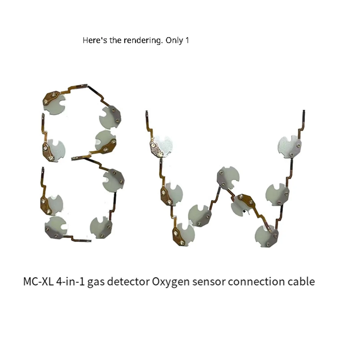 4-In-1 MC2-FPCB1 BW GasAlertMicro-Clip XT / XL Replacement Flex PCB for Oxygen O2 Sensor MCXL-FC1