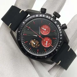 6 Colours Fashion Business Quartz Chronograph Waterproof Luminous Six Hands VK63 Movement Chinese Dragon Dial Men's Watch Clock