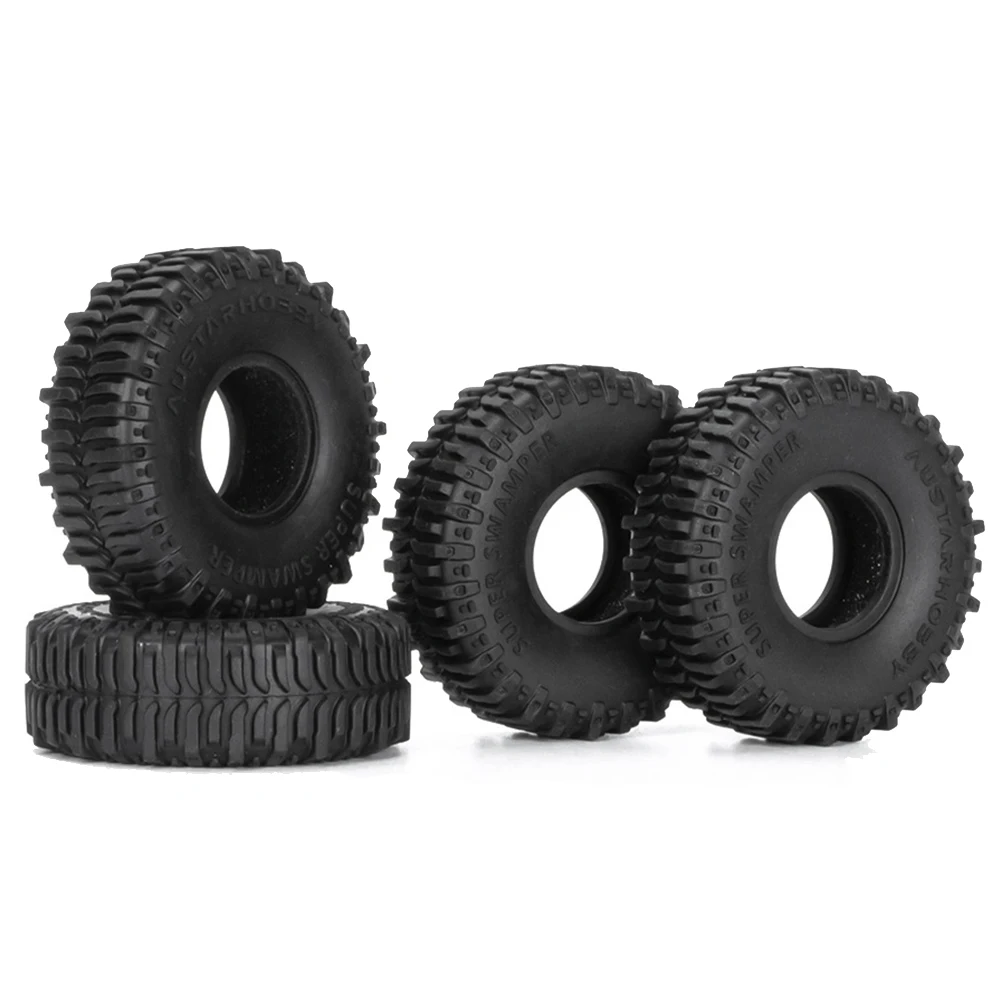

【Hot Cake】1,0-дюймовые мягкие резиновые колеса 55X23 мм Rock Terrain для 1/24 RC гусеничного автомобиля, осевые SCX24 TRX4M, сменные аксессуары