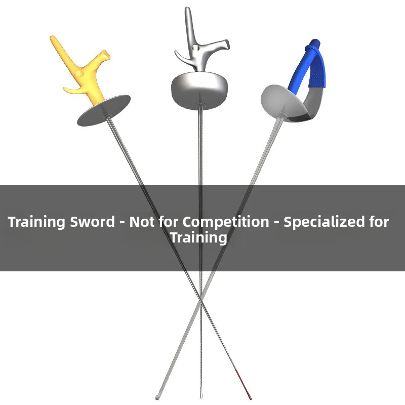 Training Epee Sword for Children And Adults Stainless Steel Fencing Sword Two Pieces Set Blue Tok Sport Fitness Equipment