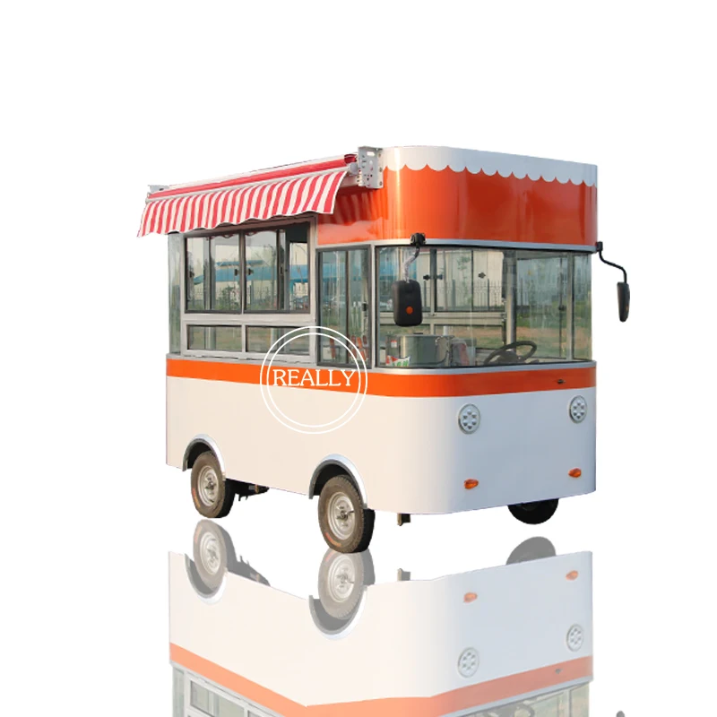 Outdoor Electric Food Truck 3.5M Mobile Kitchen Catering Cart Hot Dog Coffee Bubble Tea Ice Cream Fast Food Vending Kiosk