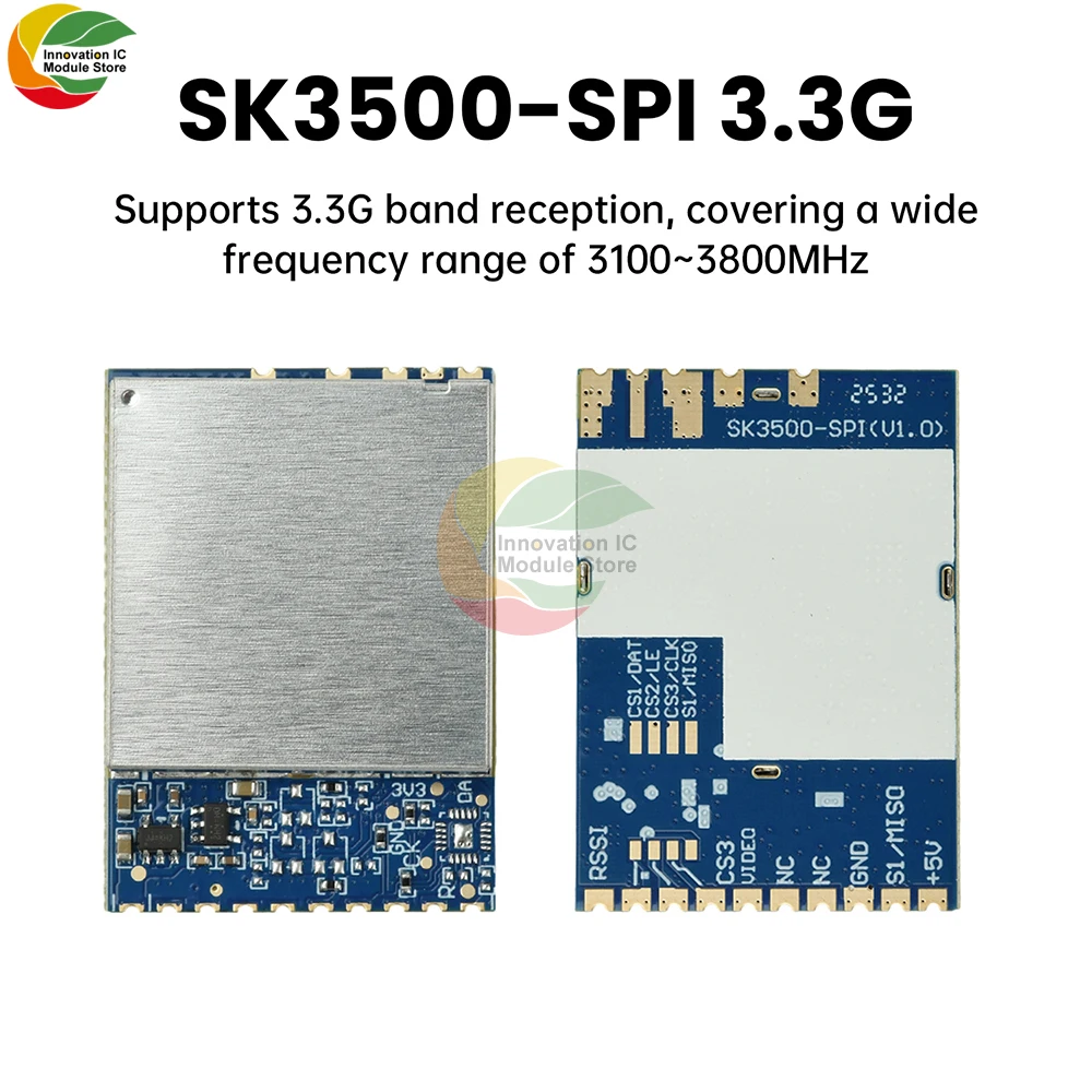 

SK3500-SPI 3.3G Image Transmission Module FPV Analog Wireless Audio Video Transmission Receiving Module Frequency 3100-3800MHz