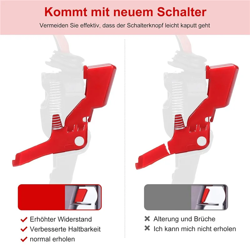 

ABBP-2X V8 Switch Assembly For Dyson V8 SV10 Vacuum Cleaner Accessories, Power Trigger Parts Red Switch Button