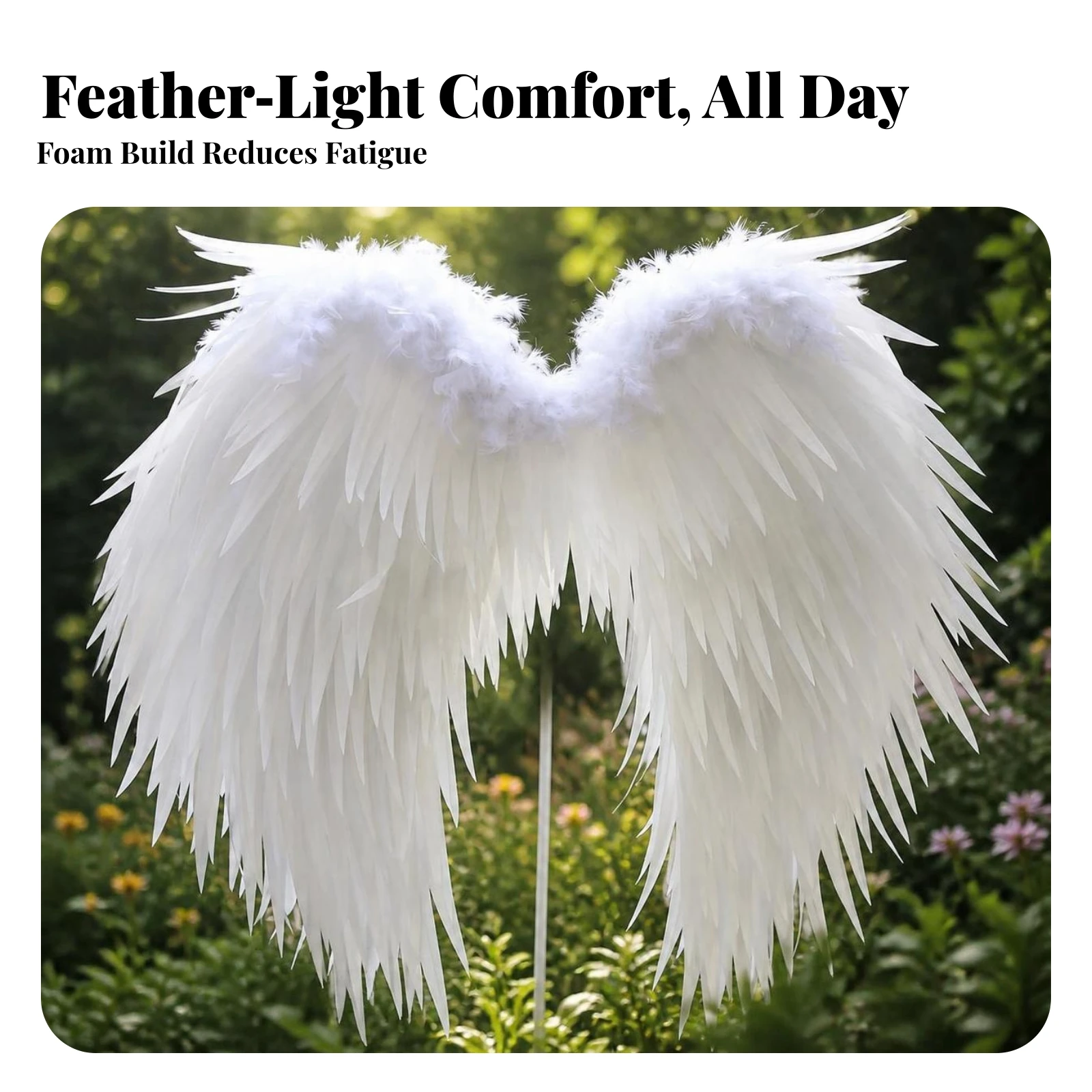 Costume Wings with Harness Layered Feathered Costume Wings Accessory Fluffy for Cosplayers, Cosplay, Photo Shoots