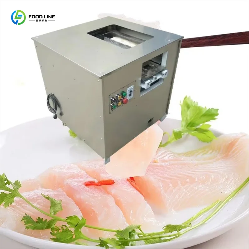 Customized High Yield Continuous Working Commercial Salmon Slicer All-purpose Fresh Fish Slicer For Various Seafood Cutting