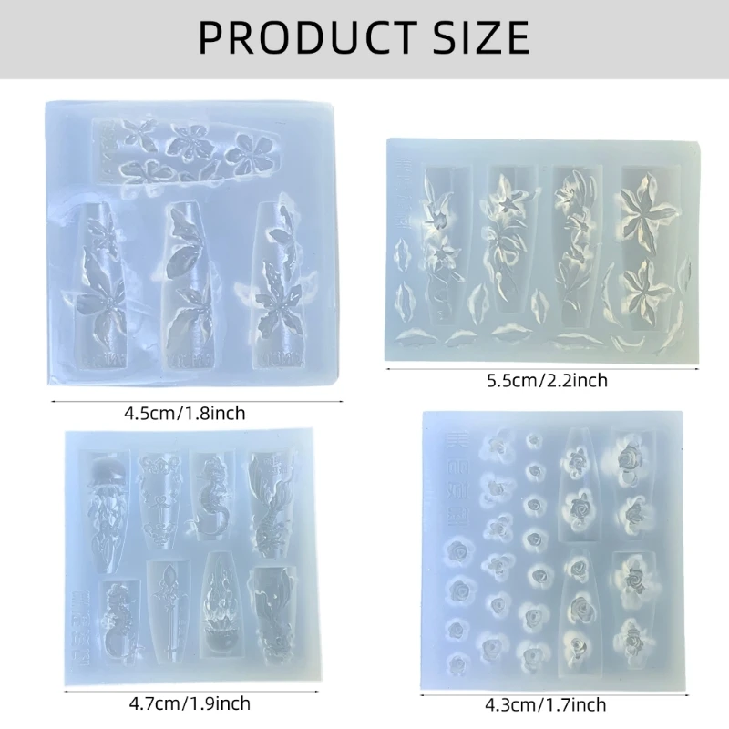 Flower Art Accessories Silicone Mold Designing Moulds for Nail Decors