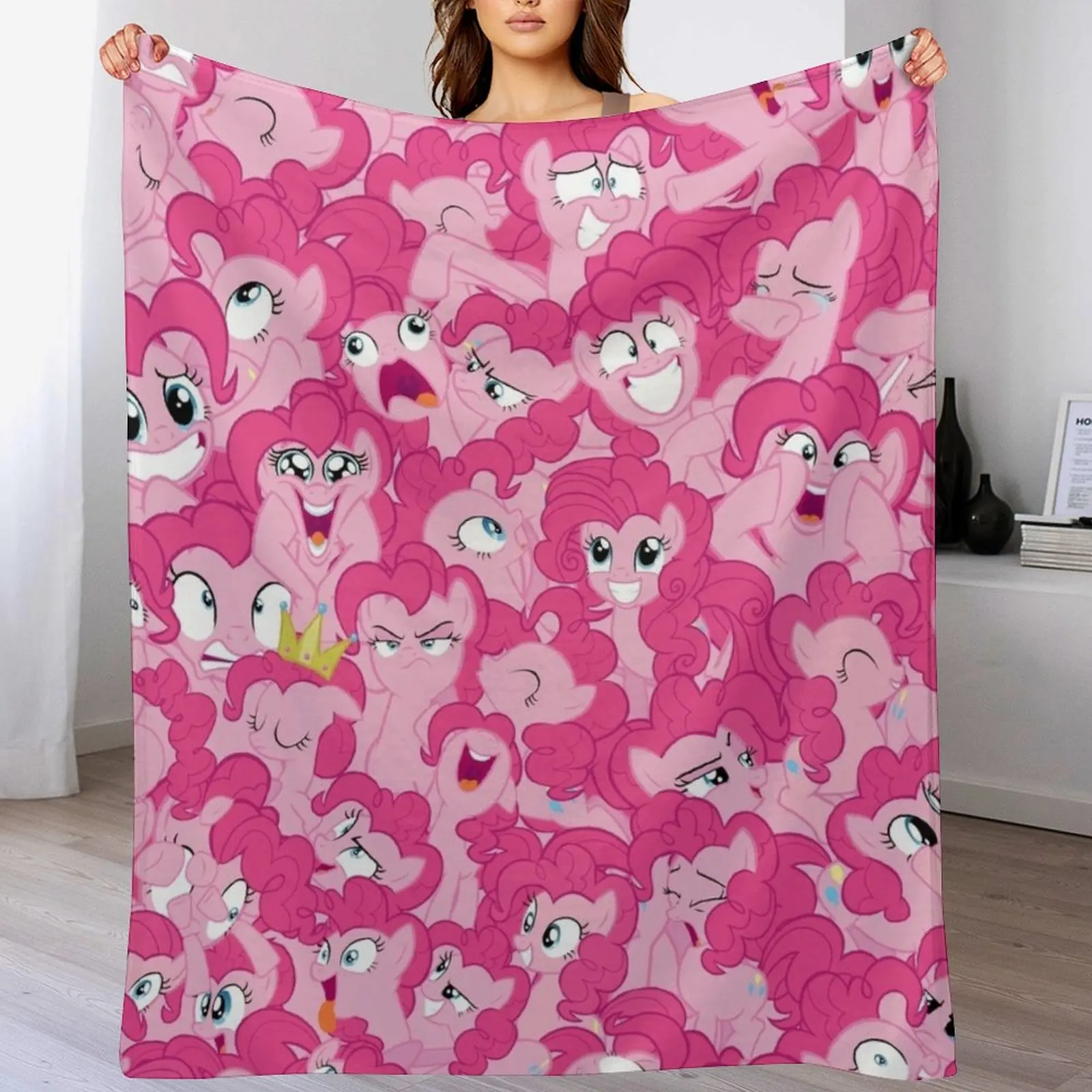 Pinkie Pie Mess Throw Blanket Warm Sofa Quilt Blankets For Baby Blankets