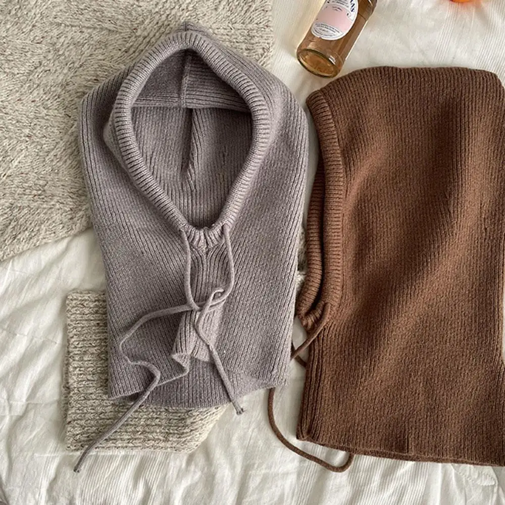 الشتاء بالاكلافا قبعة محبوك قبعات مقنعين الصوفية للنساء الرجال في الهواء الطلق الدافئة قطعة واحدة طوق الرقبة الرباط بيني قبعة