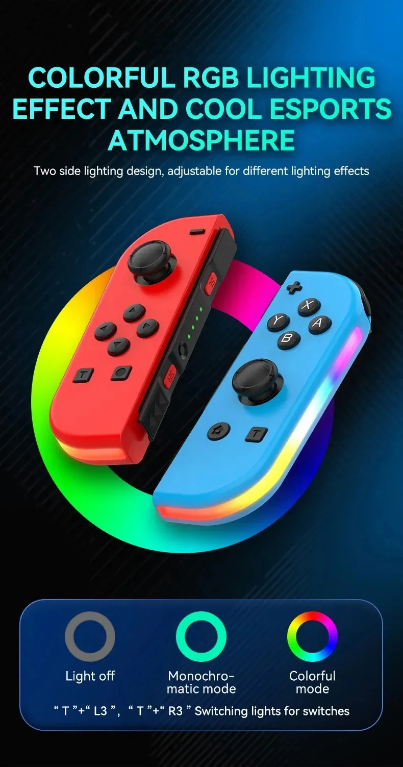 Joycon Switch Controller Joypad contrôleurs de réveil pour Switch/Lite/OLED contrôleur de remplacement avec épée double Vibration