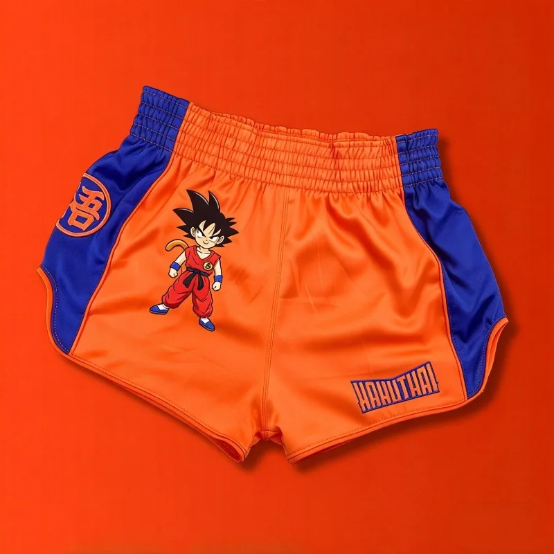 2026 Trendy Muay Thai Shorts GOKU Martial Arts Shorts Men Oversized Breathable Quick Drying Sports Shorts Fight Training Outfit