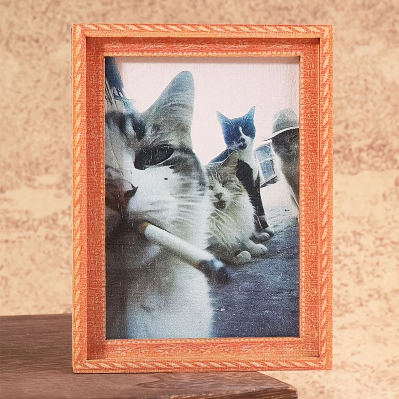 Mini Cat Gang Photo Frame Refrigerator Magnet