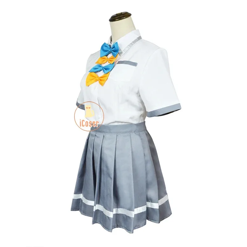 أزياء أنيمي ماكين الكثير من البطلة المفقودة آنا يانامي أزياء تنكرية شعر مستعار تشيكا كوماري JK تنورة الليمون ياكيشيو للهالوين للنساء