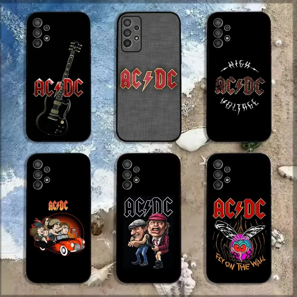 Music Cool Phone Case For Samsung Galaxy A13,A21s,A22,A31,A32,A52,A53,A71,A80,A91 A-acdc-S Soft Black Shell