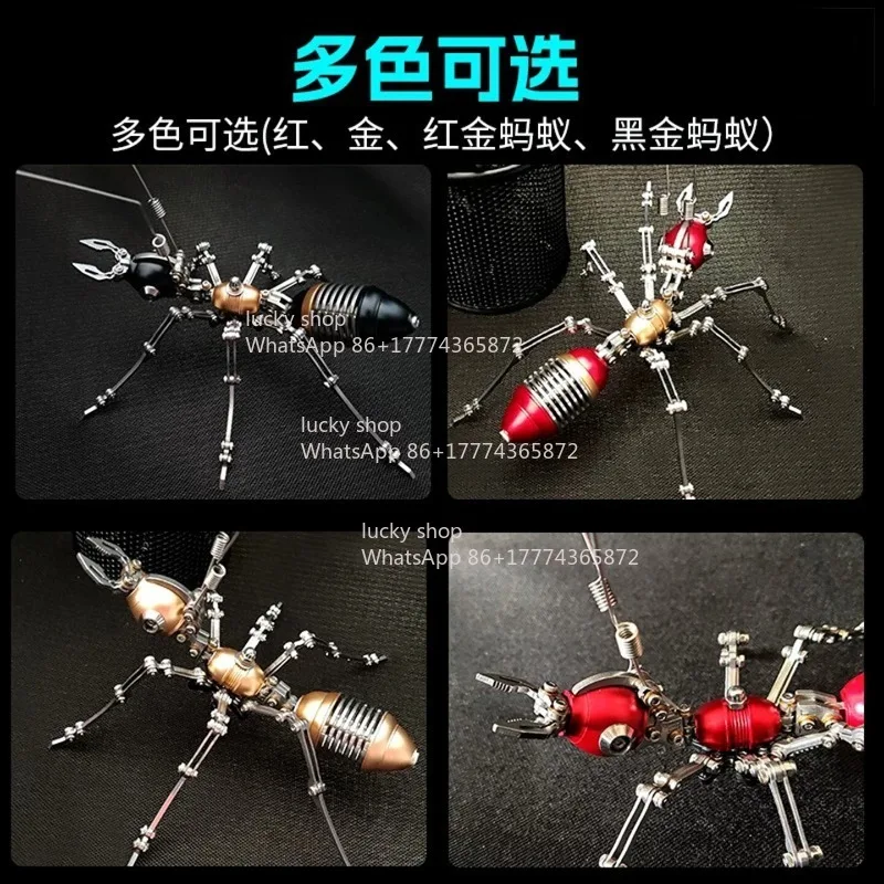 Mechanical Ant Building Blocks, Precision Animal Gift Ornaments for Boys, 3D Metal Assembly Models