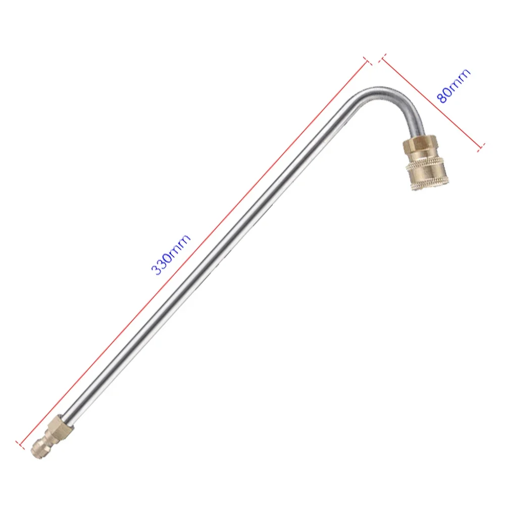 Abgewinkelte Sprühlanze, Unterchassis-Waschlanze, kompatibel mit Karcher K2 K3 K4 K5 K6 K7 Hochdruckreiniger, Dachrinnenreinigungsset