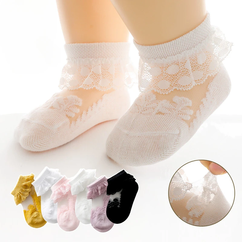 0-5 Years Old New Summer Thin Korean Lace Lace Princess Baby Socks Comfortable Elastic Soft Breathable Leg Tights for Girls