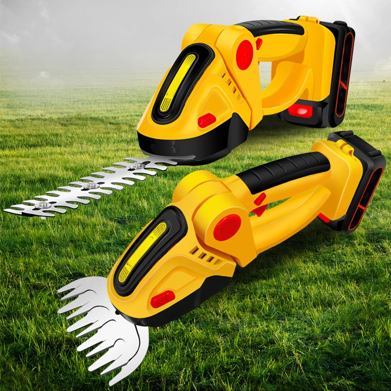 

2 in 1 24V Cordless Electric Hedge Trimmer 20000RPM Rechargeable Handheld Household Shrub Weeding Pruning Mower Garden Tools