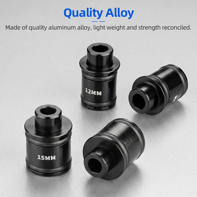Deemount Thru Axle QR Adapters CNC Alloy Convert 12/15mm Hub to 9mm Quick Release For Bike Wheel Sturdy Wear Resistant