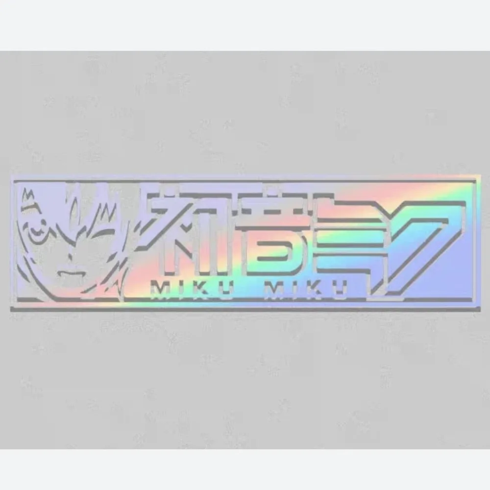 Animation HatsuneMiku Color Reflective Stickers Creative Computer Desktop Car Decoration Waterproof Stickers DIY Decoration Gift view 2