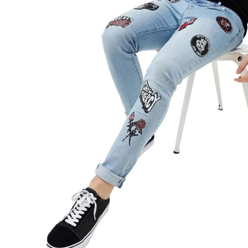 Outdoor Open Crotch Sex Pants Exotic Hotpants Women Boyfriend Ripped Jeans Peach Hip Denim Y2k Trousers Couple Casual Streetwear