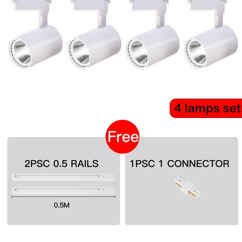 Spoorlicht 50W Hoge heldere plafondlamp Spoorlicht Railverlichting Spots Led voor keukenverlichting Slaapkamer Home Track Daklamp