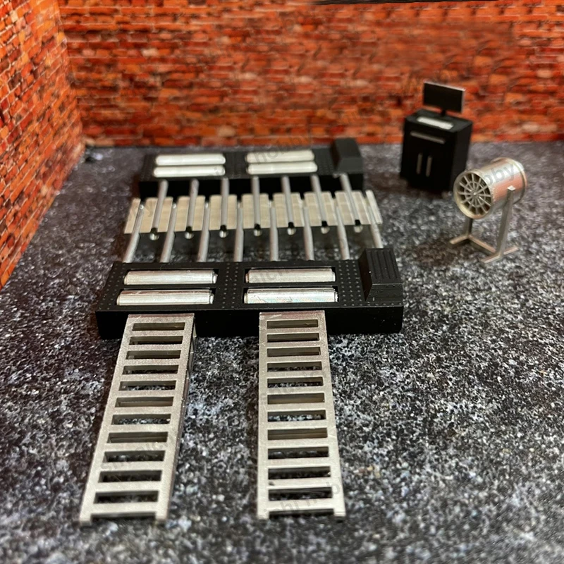 1Set Resin Auto Dynamometer Kit Model Adjustable Length Horsepower Machine Miniature Garage Repair Tools  for 1/64 Scale Scene