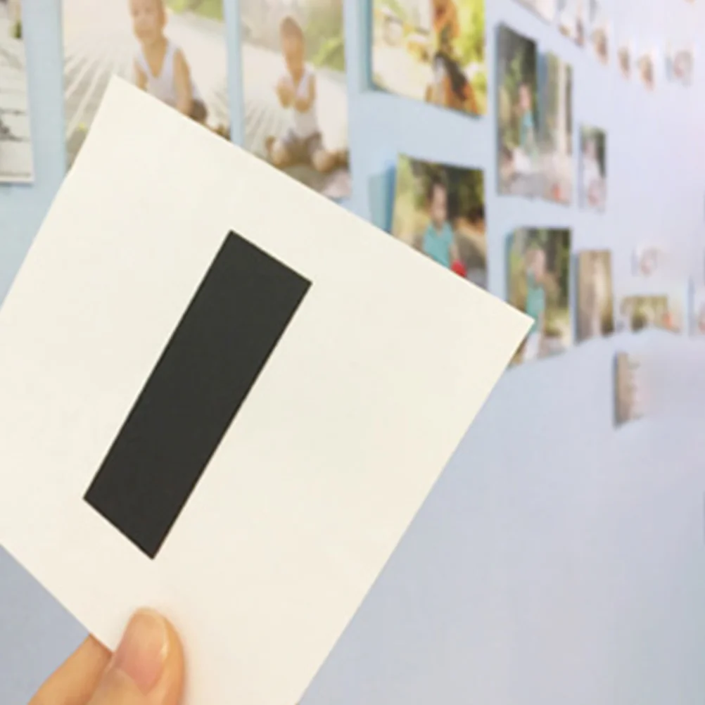 250 قطعة من الملصقات المغناطيسية على الوجهين، أوراق مغناطيسية مرنة، مادة ذاتية الصنع لإطارات الصور ولوحة إعلانات الثلاجة #2